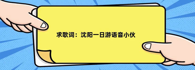 求歌词：沈阳一日游语音小伙
