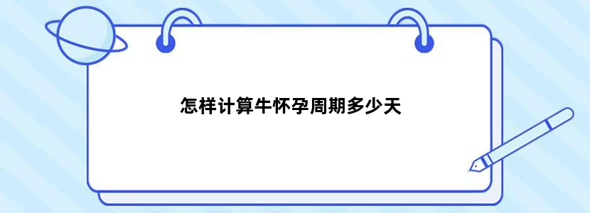 怎样计算牛怀孕周期多少天