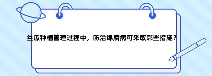 丝瓜种植管理过程中，防治绵腐病可采取哪些措施？