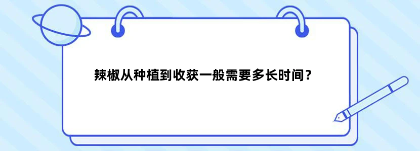 辣椒从种植到收获一般需要多长时间？